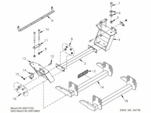 Hiniker Plow Mount - 2005-2007 Ford 4x4 F250-F550, 25012863