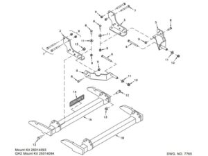 Hiniker Plow Mount (QH2) - 2020+ GM K2500/3500, 25012865 Diagram