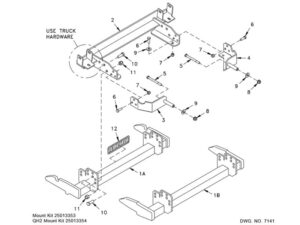 Hiniker Plow Mount - 2015-2019 GM K2500/3500, 25013354 Diagram